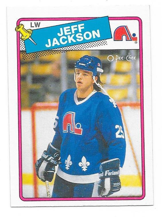 1988-89 OPC #219 Jeff Jackson Quebec Nordiques