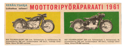 R50 TOUREEN-SPORT 500 ccm ja R27 TOUREEN_SPORT 250 ccm