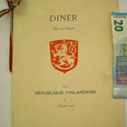 VANHA Menu Suomen Edustusto Illallinen 7.2.1918 KOMEA - pikkukuva 1