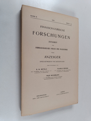 E. N. Setälä : Finnisch-Ugrische Forschungen Zeitschrift ...