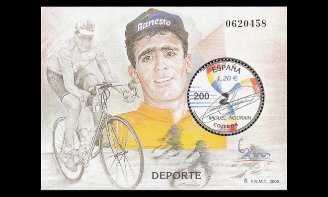 Espanja 3593BL90 ** Postimerkkinäyttely ESPAÑA pyöräily
