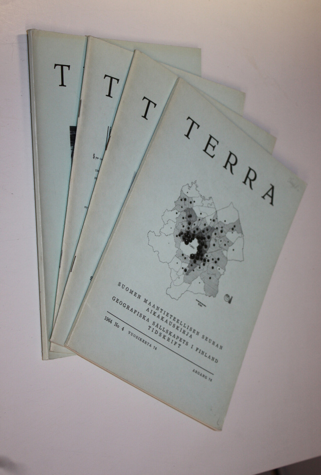 Terra 1964 n:o 1-4 (vol 76)  : Suomen maantieteellisen se...