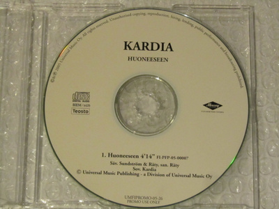 Kardia • Huoneeseen PROMO CDr-Single