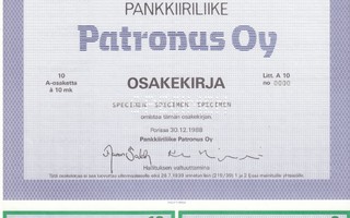 OKK 1988 Pankkiiriliike Patronus Oy spec, Pori