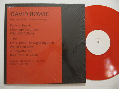 David Bowie If We Can Sparkle He May Landt Tonight LP