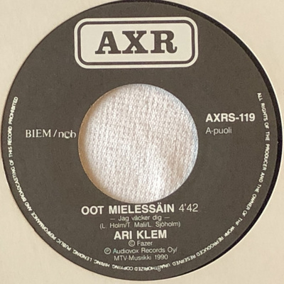Ari Klem : Oot Mielessäin - 7"