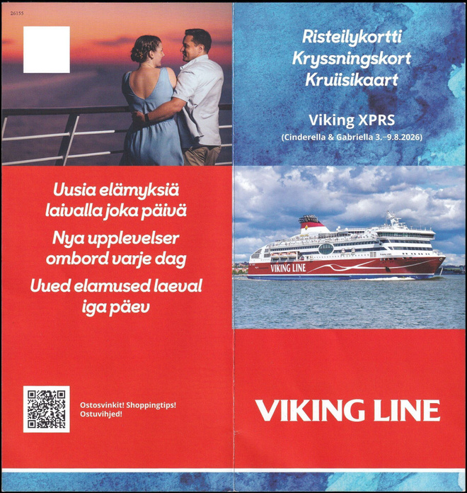 Risteilykortti Viking XPRS Helsinki-Tallinna 9.10 asti.