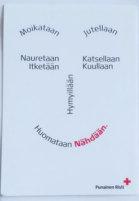 KULKEMATON PUNAINEN RISTI..YSTÄVÄKORTTI