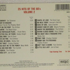 Various • 25 Hits Of The 60's Volume 2 CD - pikkukuva 2