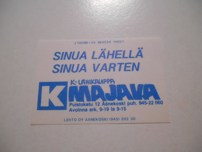 TT Etiketti K-Majava Äänekoski
