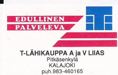 Kalajoki, T-Lähikauppa A ja V Liias     b590
