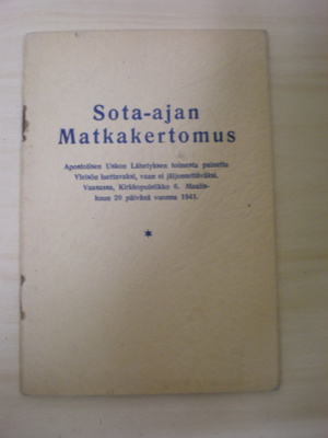 Sota-ajan Matkakertomus