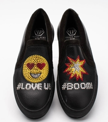 PHILIPP PLEIN LEATHER TRAINERS KOKO 36
