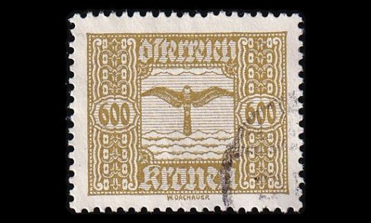 Itävalta 427 o Lentoposti 600 Kr (1922)