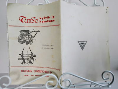 TurSo kylvö- ja harakone varaosaluettelo ja hinnasto 1962