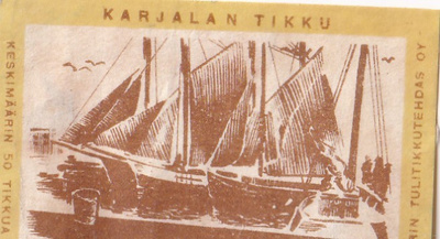 Etiketti, Virolahti, Karjalan tikku ,  b476