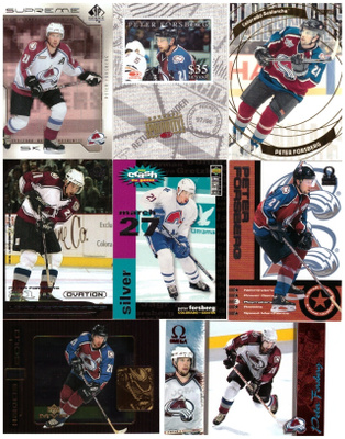 8 x PETR FORSBERG Colorado Avalance Erikois/Parallel Korttej