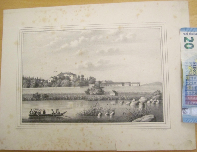 VANHA Gravyyri Knutson Ratula Orimattila 1840-l AdlerDietze