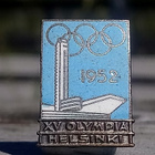 Olympia Helsinki 1952. Emalinen merkki. Halkaisija - 24 mm. - pikkukuva 2