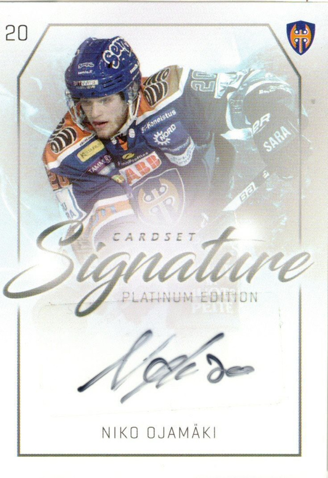 2018-19 Cardset NIKO OJAMÄKI Tappara Ässät signature nimmari