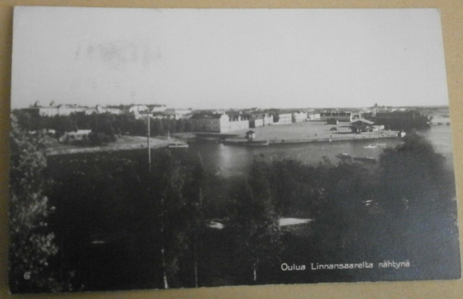 Oulu, Linnasaarelta nähtynä, vanha mv pk,  ei p.