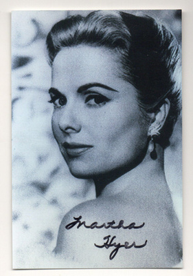 Valokuva Filmitähti MARTHA HYER 1924-2014 Aito nimikirjoitus