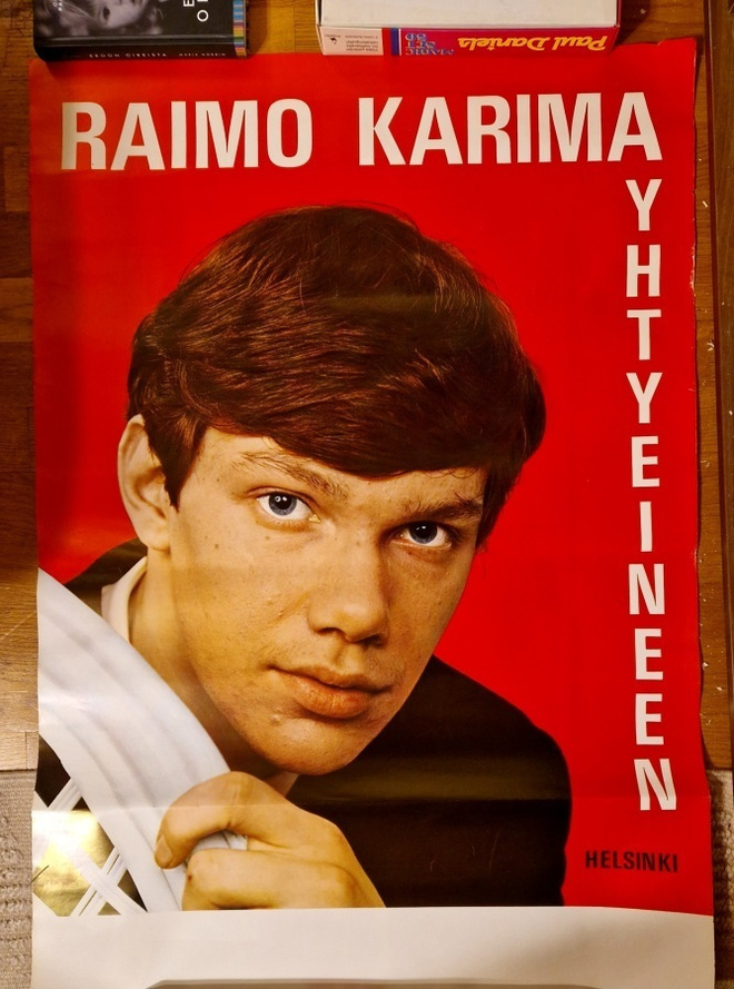 Raimo Karima Yhtyeineen. Mainosjuliste 1960-70 Luvulta