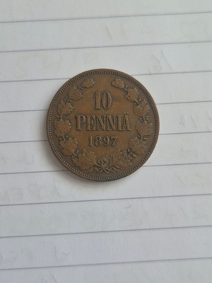 Suomi 1897 10 penniä          (14518)