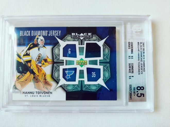Hannu Toivonen - 07-08 Black Diamond Jersey BGS 8.5