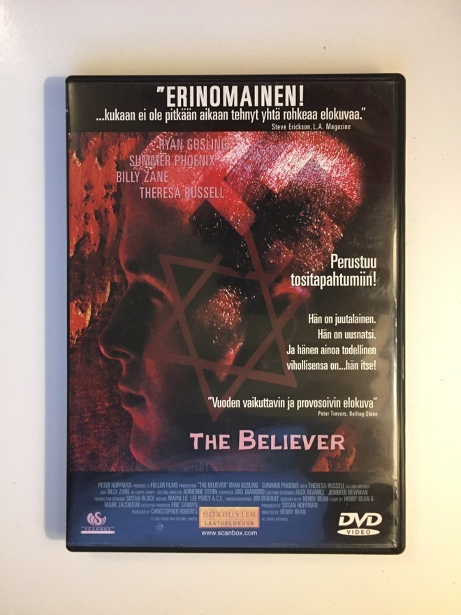 The Believer (2001) Ryan Gosling, Billy Zane (DVD)
