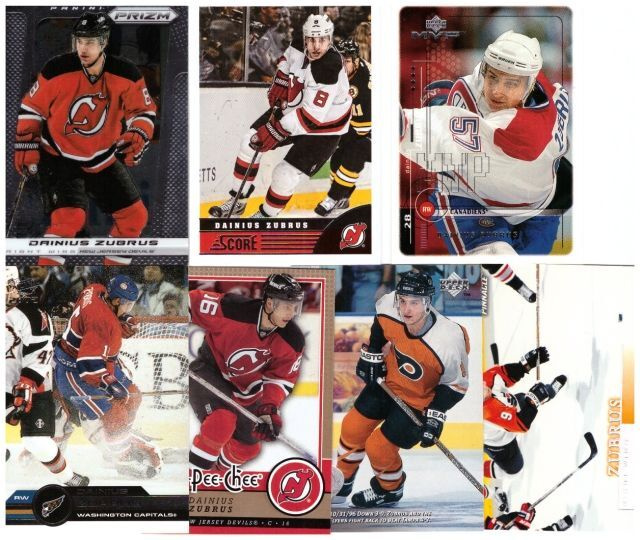 7 x DAINIUS ZUBRUS, Devils,Flyers, Canadiens