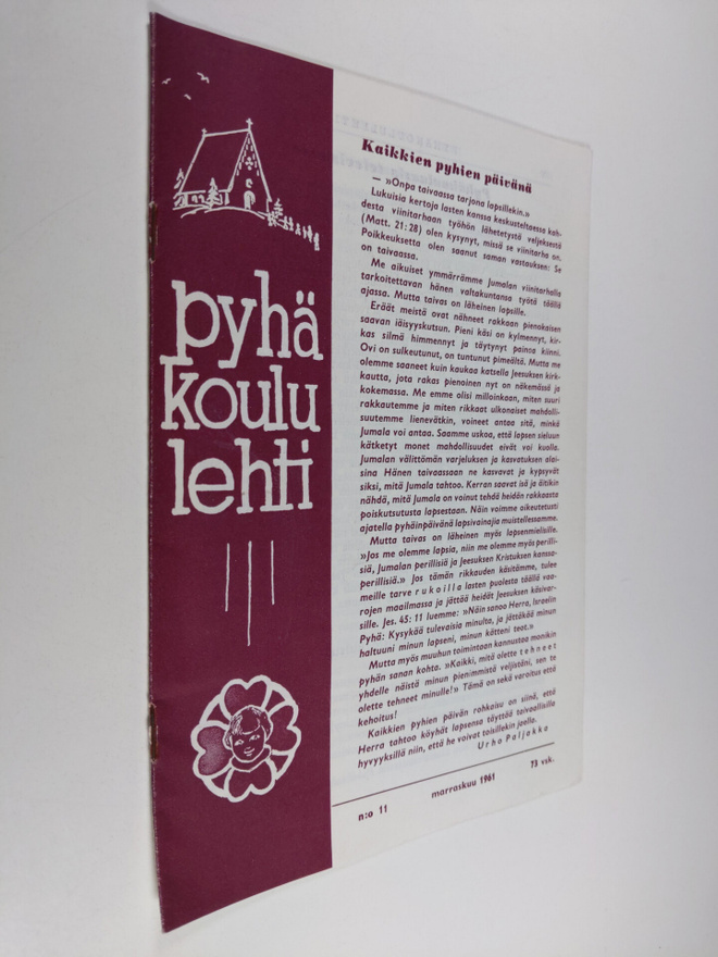 T. J. Vauramo : Pyhäkoululehti 11/1961