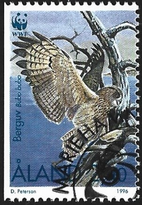 Åland 1996  ÅV 4  Huuhkaaja  2,40 mk EP leima LaPe 109