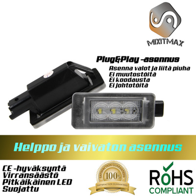 Citroen LED rekisterikilven valot — kirkkaan valkoinen 600