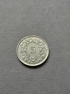 Sveitsi 5 rappen 1932 B