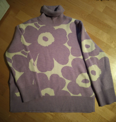 Marimekko Opaakki unikko neulepusero