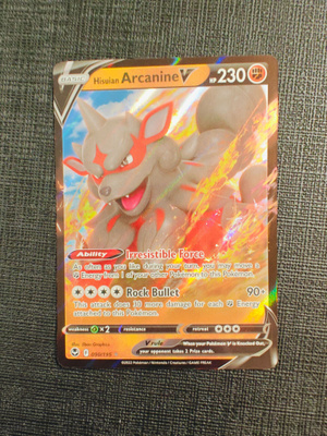 Hisuian Arcanine V 90/195 Silver Tempest Ultra Rare