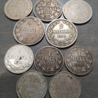 Suomalaiset kolikot, markka, 10kpl. hopeaa. - pikkukuva 1
