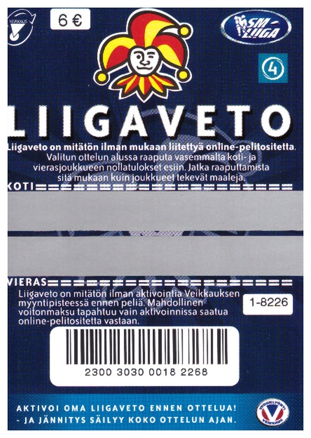JOKERIT SM-LIIGA LIIGAVETO Arpa v.2003