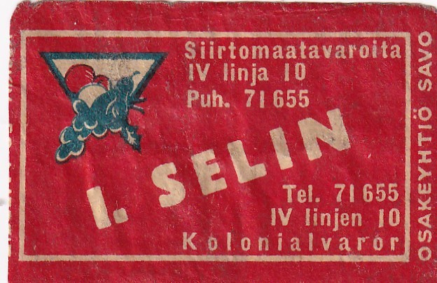 Helsinki , I. Selin, IV Linja 10   6/11