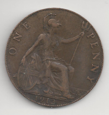 GB  1912  1 penny