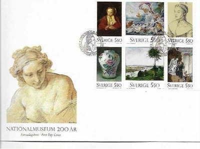 RUOTSI Mi 1732-7sarja LUETT. 7,50€ FDC 10€ isokuori