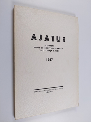 Jaakko (toim.) Blomberg : Ajatus XXIX : Suomen filosofise...