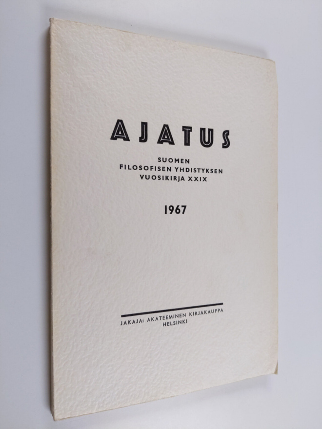 Jaakko (toim.) Blomberg : Ajatus XXIX : Suomen filosofise...