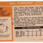 Legenda BILLFAIRBAIRN New York Rangers 1972-73 OPC #87 - pikkukuva 2