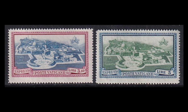 Vatikaani 111-2 ** Pikakirjemerkit (1945)
