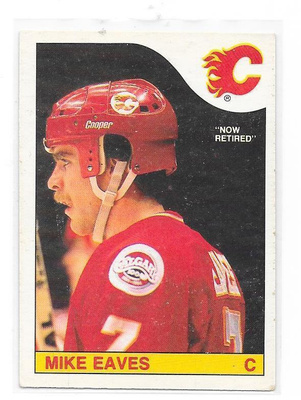 1985-86 OPC #213 Mike Eaves Calgary Flames ex- HIFK