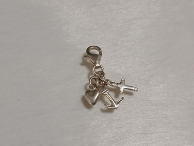 Hopea Usko toivo rakkaus riipus hela Charm 925