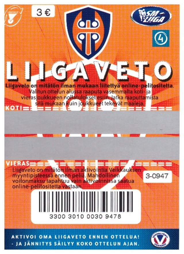 TAPPARA SM-LIIGA LIIGAVETO Arpa v.2003