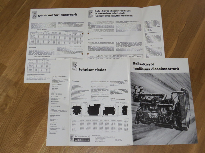 1973 Rolls-Royce dieselmoottorit esite -  suom - 740 hv